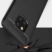 Husa pentru Huawei Mate 20 Pro - Techsuit Carbon Silicone - Black