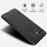Husa pentru Huawei Mate 20 Pro - Techsuit Carbon Silicone - Black