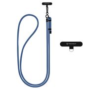 Snur pentru Telefon, Carabina, Nailon Impletit, Durabil, Ajustabil, Universal - Techsuit Rope Crossbody Strap (RCS1-80) - Deep Denim