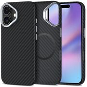 Husa pentru iPhone 17 CarbonElite MagMount - Ultra Slim, Textura Carbon, Compatibila MagSafe - negru