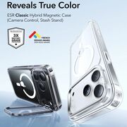 Husa pentru iPhone 17 Pro - ESR Classic Hybrid HaloLock Kickstand - Clear