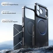 Husa pentru iPhone 17 Pro - ESR Cyber Armor Kickstand - Black