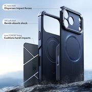 Husa pentru iPhone 17 Pro - ESR Cyber Armor Kickstand - Blue