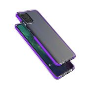 Husa Spring Case Clear TPU Gel cu Rama Color pentru Samsung Galaxy A21S (negru)