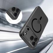 Husa pentru iPhone 17 Pro Max SlimCore Compatibila MagSafe - Protectie inteligenta, Estetica minimalista - frosted - negru mat