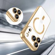 Husa pentru iPhone 17 Pro cu MagSafe si protectie pentru lentile anti-shock 1.5 mm transparent - gold