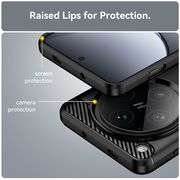 Husa pentru Oppo Find X8 Pro - Techsuit Carbon Silicone - Black