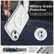 Husa premium pentru iPhone 13 VivaShell Fusion compatibila MagSafe, Anti-Shock - Protectie Avansata Display & Camera - Design Slim și Elegant - alb