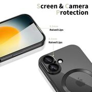 Husa pentru iPhone 17 cu MagSafe si protectie pentru lentile anti-shock 1.5 mm transparent - negru