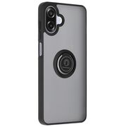 Husa de protectie pentru Samsung Galaxy A07 4G premium cu inel stand rotativ, suport magnetic si bumper anti-alunecare - negru
