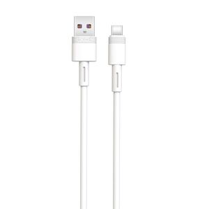 Cablu de incarcare USB - USB Type C 1,0 m 5A XO, alb