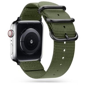 Curea Material Textil Tech-protect Scout Compatibila Cu Apple Watch /4/5/6/7/se (42/44/45mm) Verde