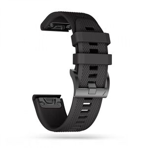 Curea pentru smartwatch Garmin Fenix 5 / 6 / 6 pro / 7 Smooth Pro, negru