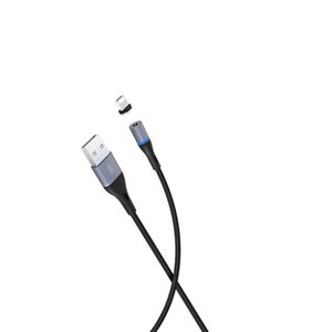 Cablu magnetic XO NB125 USB - lightning 1,0 m 2A, negru