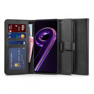 Husa pentru Realme 9 sau Realme 9 Pro Plus Wallet tip carte, negru