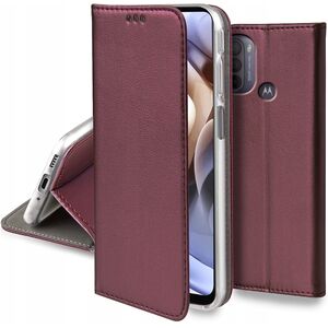 Husa pentru Motorola Moto G31 / G41 Wallet tip carte, burgundy