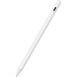 Stylus Pen activ pentru iPad, Profesional, Penite anti-zgarieturi, functie Palm Rejection, Tilt, Lag-Free, Magnetic, USB-C, Alb