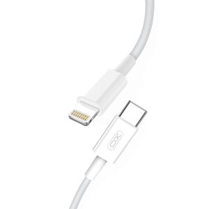 Cablu de incarcare rapida fast charge iPhone Usb C - Lightning, transfer date si incarcare, XO 20W, 1M, alb