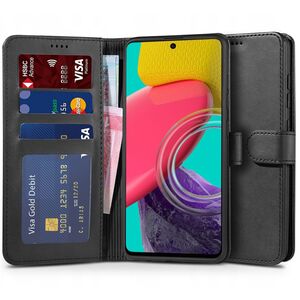 Husa pentru Samsung Galaxy M53 Wallet tip carte, negru