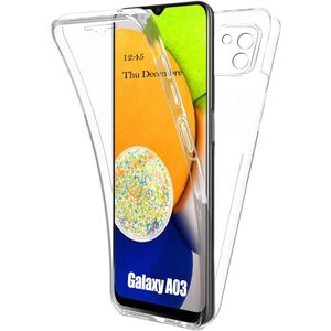 Pachet 360: Husa cu folie integrata pentru Samsung Galaxy A03 Cover360 - transparent