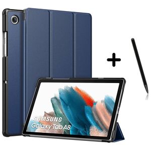 Husa Samsung Galaxy Tab A8 10.5 2021 X200, X205, ProCase UltraSlim de tip stand + stylus, Navy Blue
