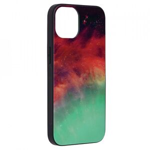 Husa iphone 13 mini cu sticla securizata, techsuit glaze - fiery ocean