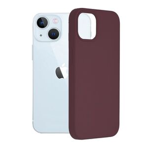 Husa iphone 13 mini din silicon moale, techsuit soft edge - plum violet