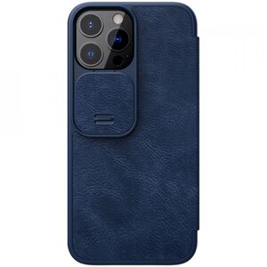Husa iphone 13 pro max, qin leather pro case, nillkin - albastru
