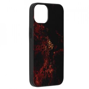 Husa iphone 13 pro max cu sticla securizata, techsuit glaze - red nebula