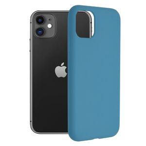 Husa iphone 11 din silicon moale, techsuit soft edge - denim blue