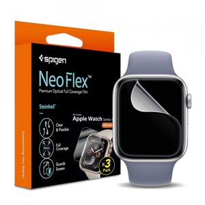 [Pachet 3x] Folie protectie Apple Watch 4 / 5 / 6 / SE / 7 / 8 (40mm / 41mm) Spigen Neo Flex - Clear