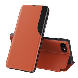 Husa iPhone 7 Eco Leather View flip tip carte, portocaliu
