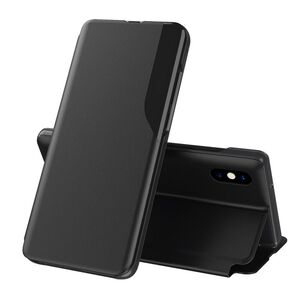 Husa iPhone X, iPhone 10 Eco Leather View Flip Tip Carte - Negru