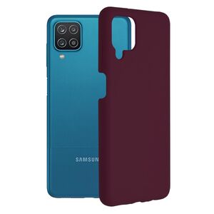 Husa samsung galaxy a12 din silicon moale, techsuit soft edge - plum violet