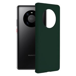 Husa huawei mate 40 pro din silicon moale, techsuit soft edge - dark green