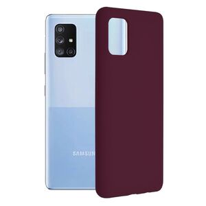 Husa samsung galaxy a71 din silicon moale, techsuit soft edge - plum violet