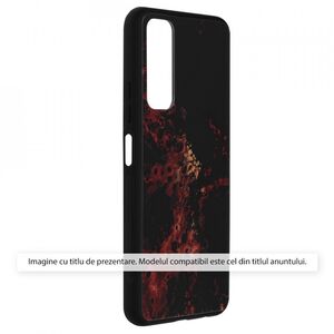 Husa huawei p50 pro cu sticla securizata, techsuit glaze - red nebula