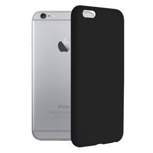 Husa iphone 6 plus din silicon moale, techsuit soft edge - negru