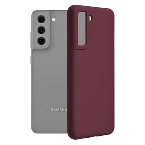 Husa samsung galaxy s21 fe din silicon moale, techsuit soft edge - plum violet