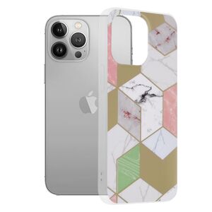 Husa iphone 13 pro marble series, techsuit - purple hex