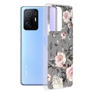 Husa xiaomi 11t / 11t pro marble series, techsuit - bloom of ruth gray
