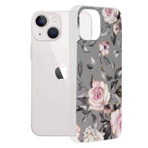 Husa iphone 13 mini marble series, techsuit - bloom of ruth gray