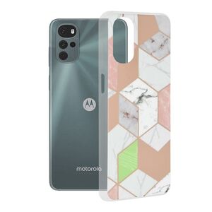 Husa motorola moto g22 marble series, techsuit - purple hex