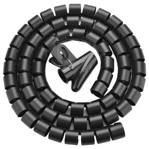 Organizator cabluri spiralat Ugreen, protectie birou, 3m x 25mm, negru, 30819