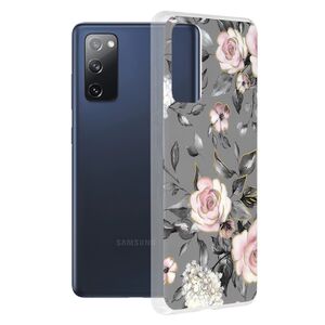 Husa samsung galaxy s20 fe marble series, techsuit - bloom of ruth gray