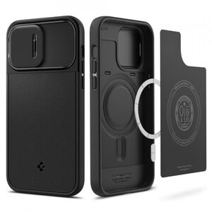 Husa iphone 14 pro spigen optik mag armor - black