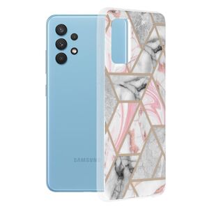 Husa samsung galaxy a32 4g marble series, techsuit - pink hex