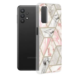 Husa samsung galaxy a32 5g marble series, techsuit - pink hex