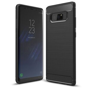 Husa samsung galaxy note 8, carbon silicone, techsuit - negru