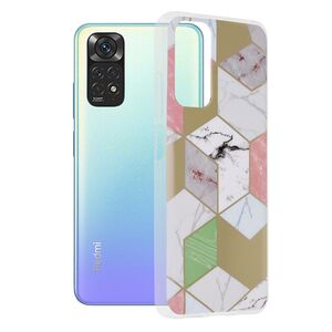 Husa xiaomi redmi note 11 / note 11s marble series, techsuit - purple hex